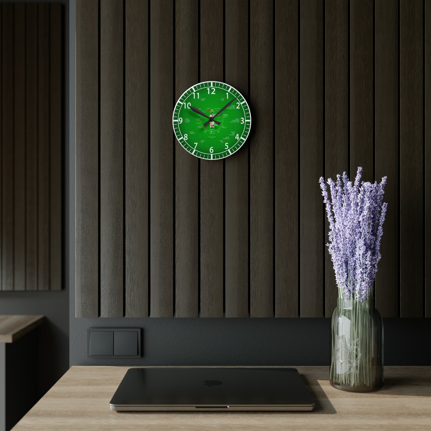 The Cricket Clock By StreetCricket24x7 - 8'' × 8'' (Acrylic)