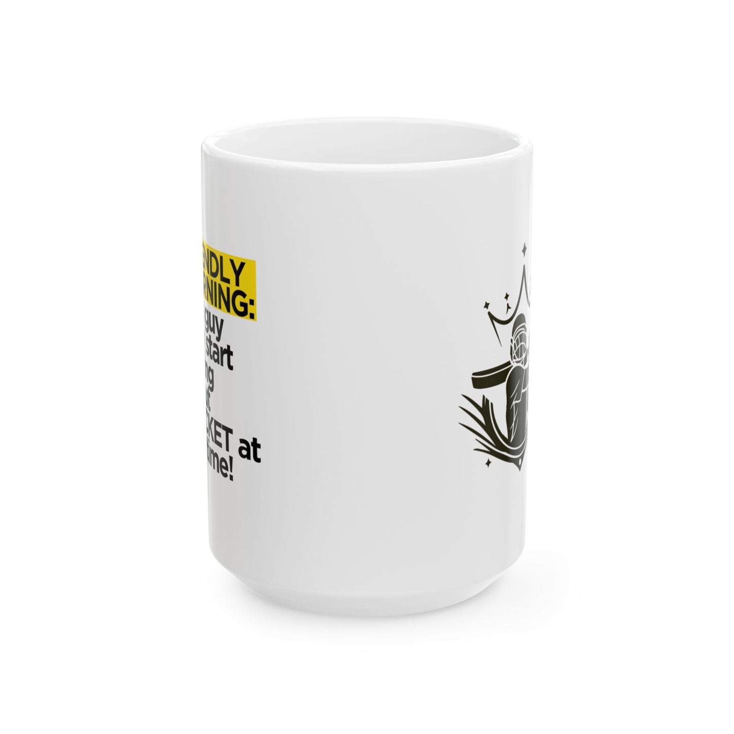 Friendly Warning: This Guy May Start Talking About Cricket At Any Time - Cricket Mug, Cricket Gifts, Cricket Presents