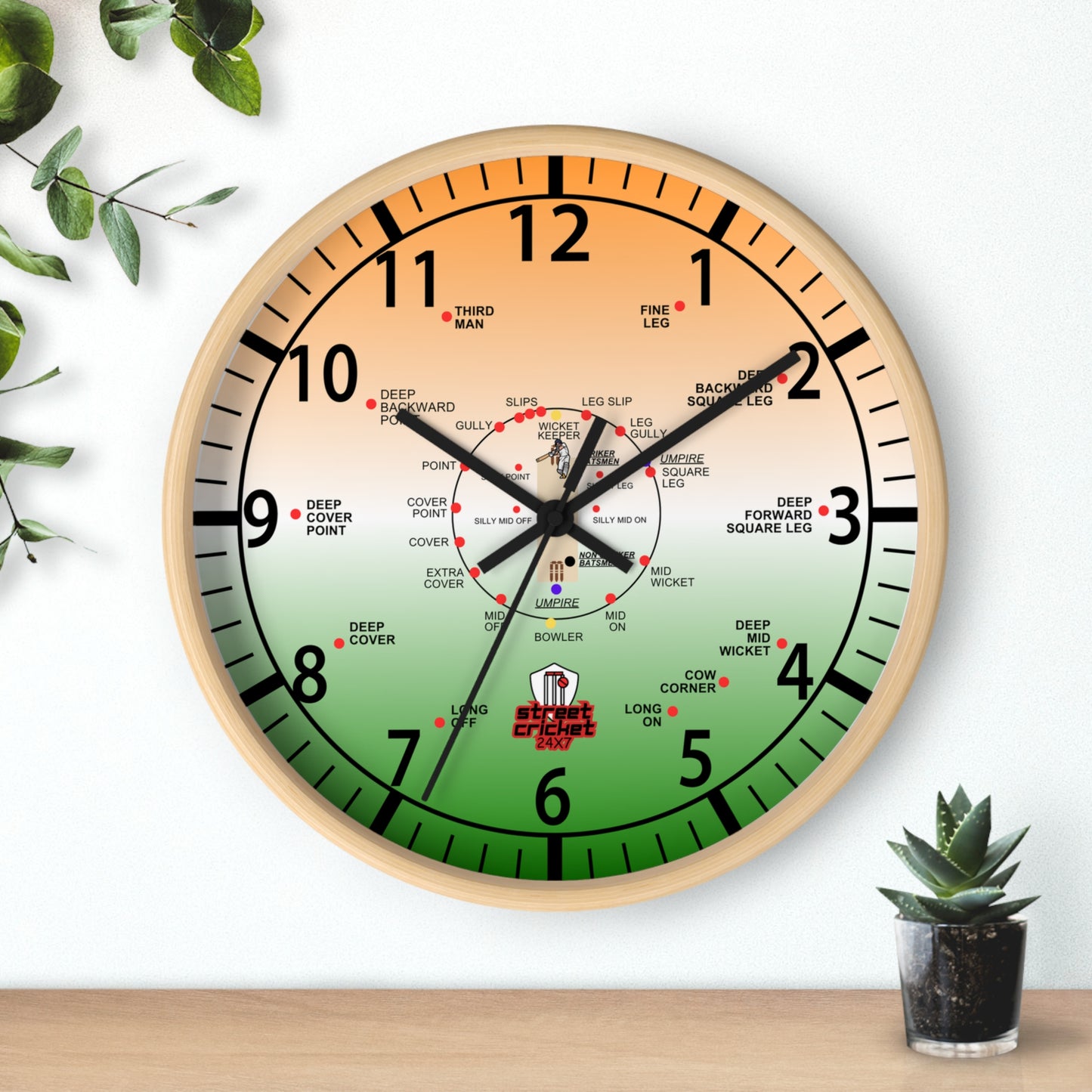 The Cricket Clock by StreetCricket24x7 (India Edition) | Cricket Clock