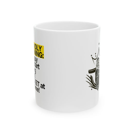 Friendly Warning: This Guy May Start Talking About Cricket At Any Time - Cricket Mug, Cricket Gifts, Cricket Presents