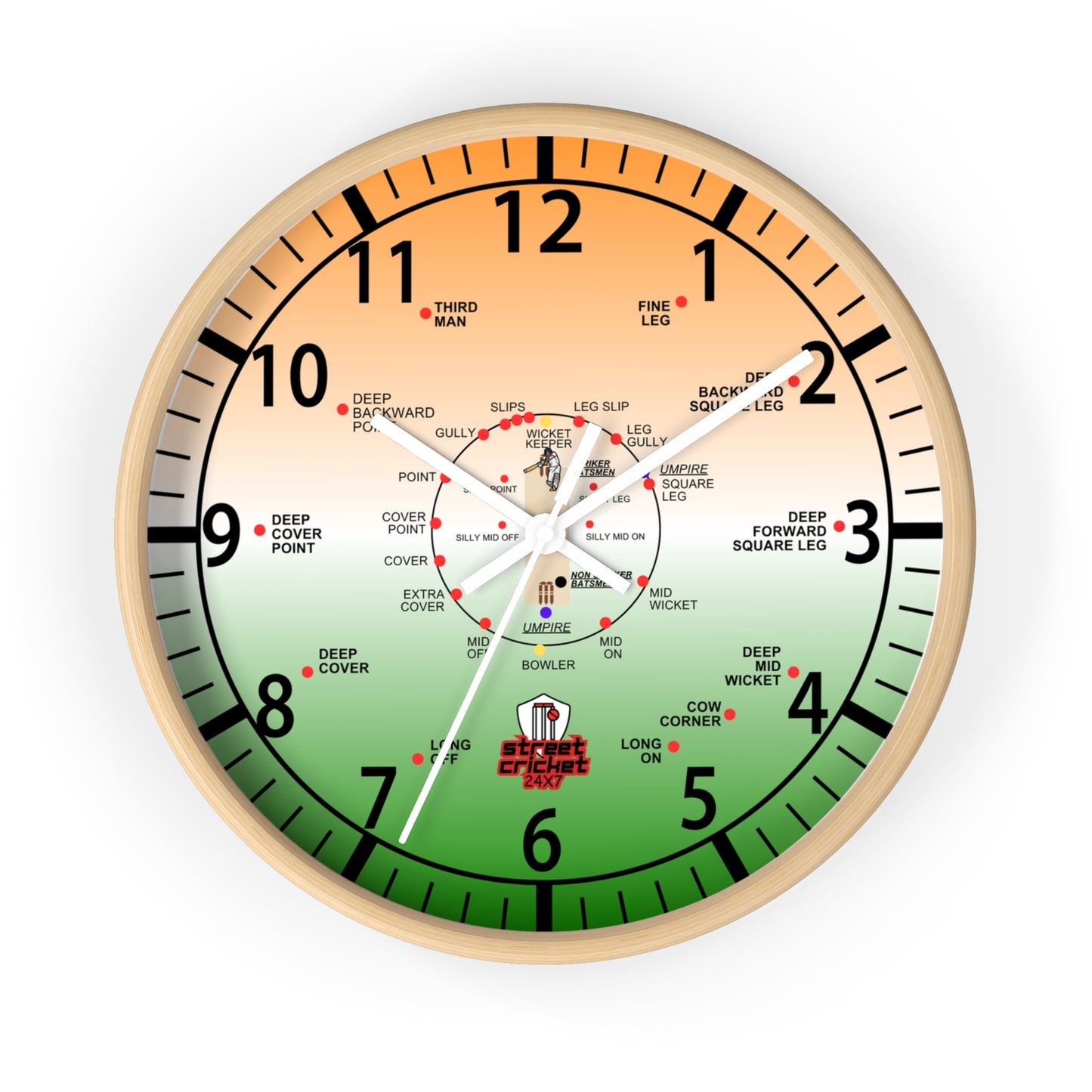 The Cricket Clock by StreetCricket24x7 (India Edition) | Cricket Clock